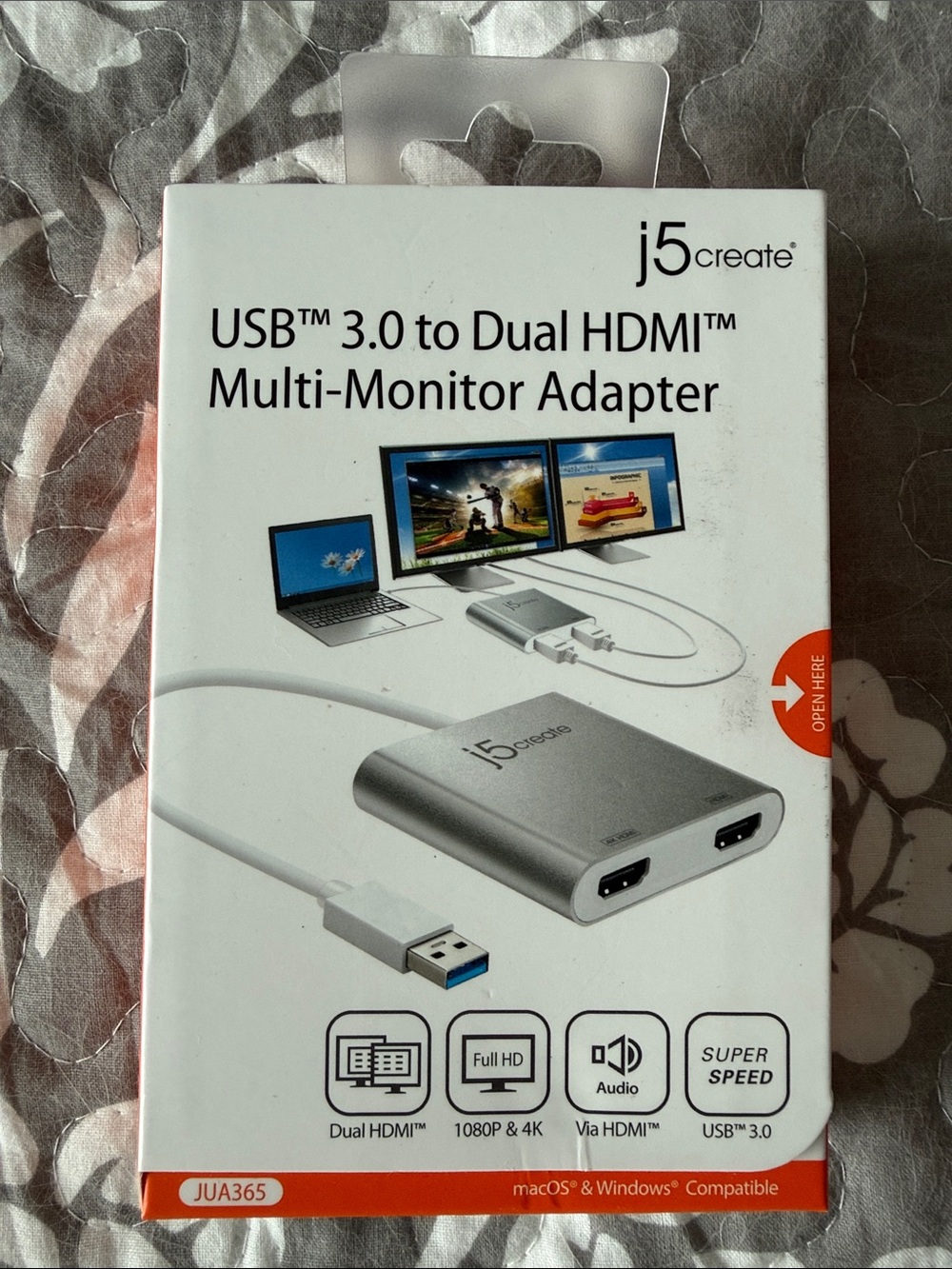USB 3.0 to Dual HDMI Multi-Monitor Adapter - Silver